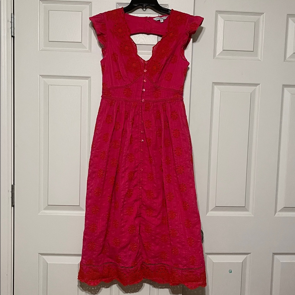 Ranna Gill Vibrant Pink and Orange Dress